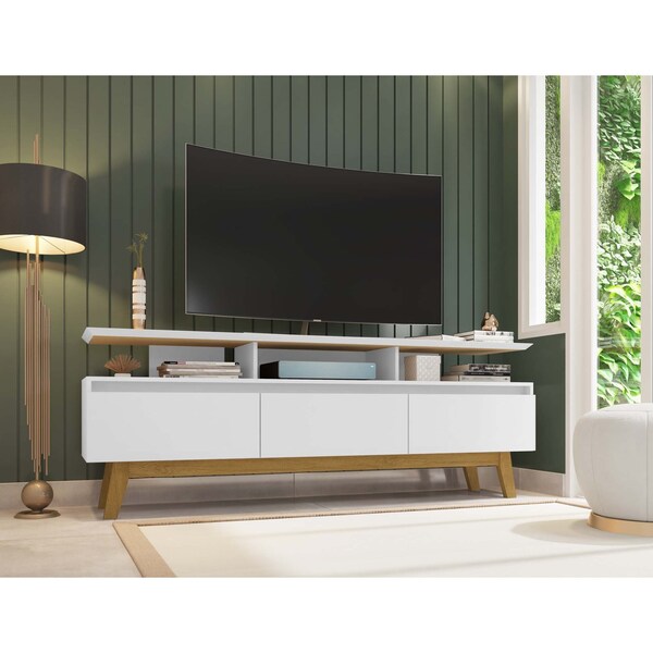 Manhattan Comfort Yonkers 70.86 TV Stand, White - 234BMC6