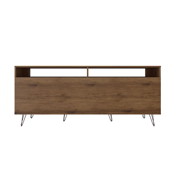 Manhattan Comfort Rockefeller 62.99 TV Stand, Nature and Textured Grey - 130GMC7
