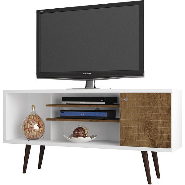 Manhattan Comfort TV Stand, Mid Century, Brown, 53.14" - 200AMC69