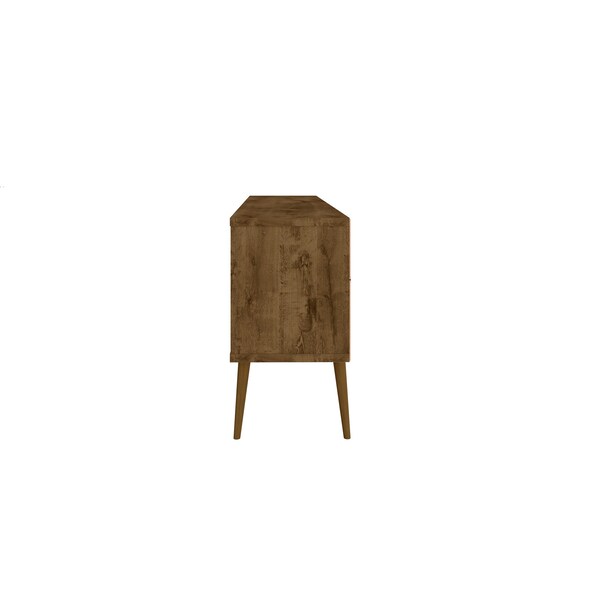 Manhattan Comfort Bradley 62.99 TV Stand, Rustic Brown and Yellow - 228BMC94