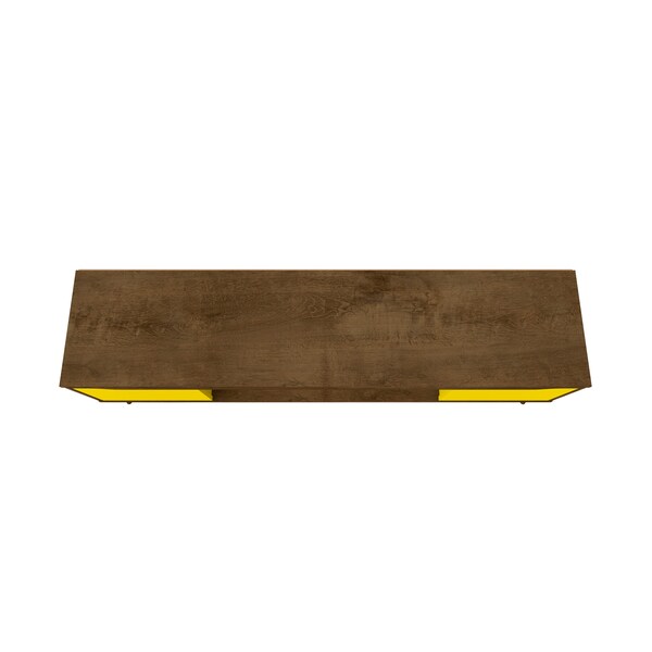 Manhattan Comfort Bradley 62.99 TV Stand, Rustic Brown and Yellow - 228BMC94