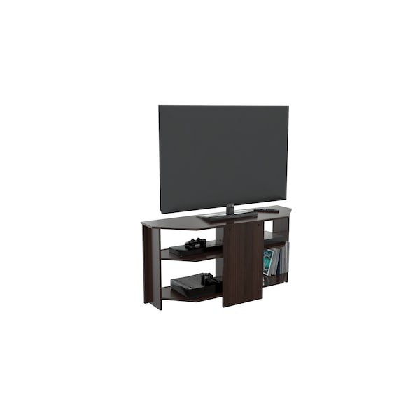 Inval Corner TV Stand 50 in. W Espresso Fits TVs Up to 60 in. with Cable Management - MTV-13519