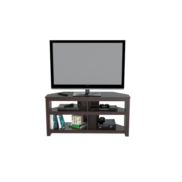 Inval Corner TV Stand 50 in. W Espresso Fits TVs Up to 60 in. with Cable Management - MTV-13519