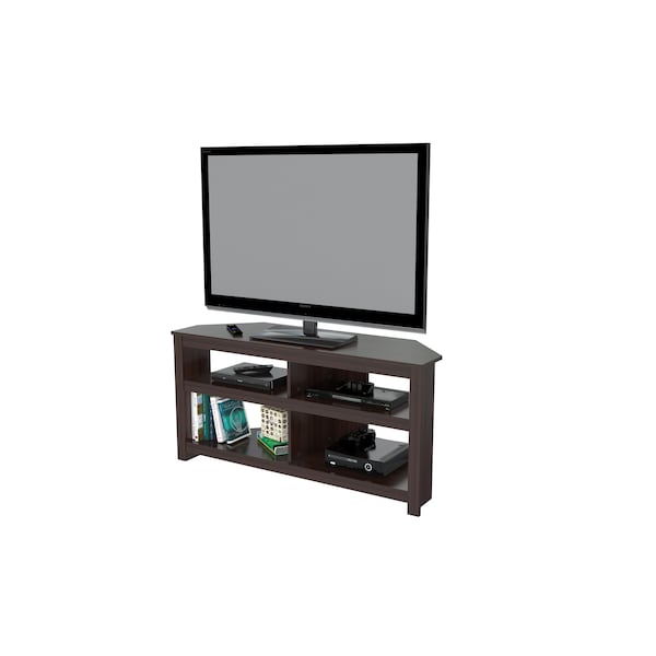 Inval Corner TV Stand 50 in. W Espresso Fits TVs Up to 60 in. with Cable Management - MTV-13519