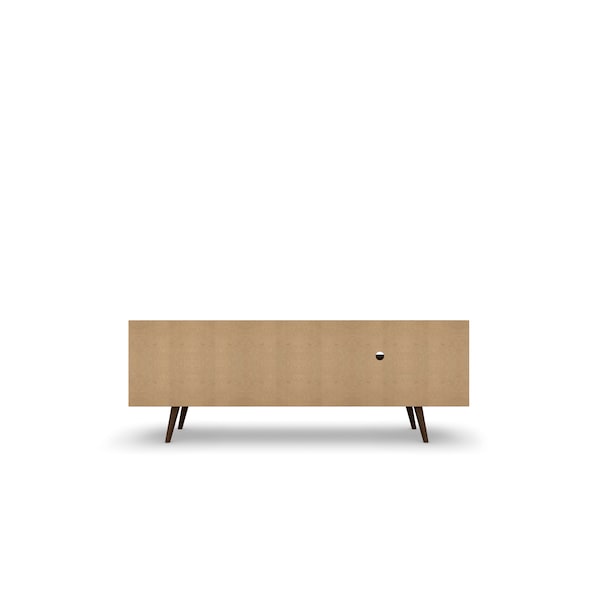 Manhattan Comfort TV Stand, Mid Century, Whitee, 62.99" - 201AMC69