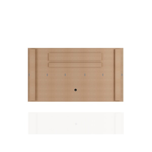 Manhattan Comfort TV Stand, Mid Century, Whitee, 62.99" - 201AMC69