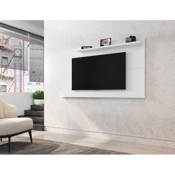 Manhattan Comfort TV Stand, Mid Century, Whitee, 62.99" - 201AMC69