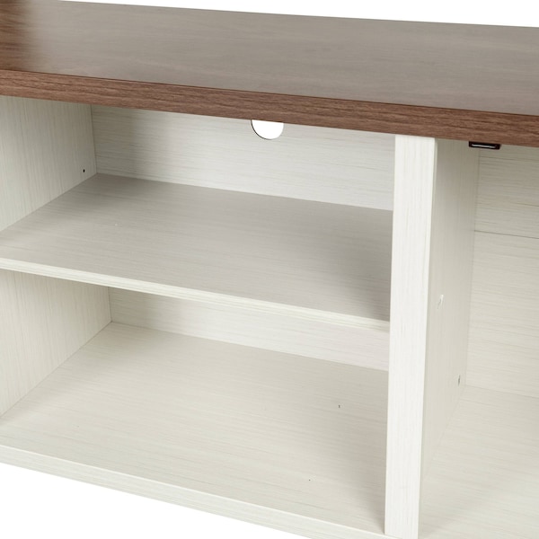 Flash Furniture White 59" Barn Door TV Stand Fits up to 65" TV's - GC-MBLK67-WH-GG