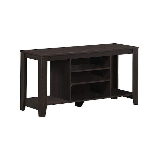 Monarch Specialties Tv Stand, 48 Inch, Console, Storage Shelves, Living Room, Bedroom, Laminate, Brown - I 3529