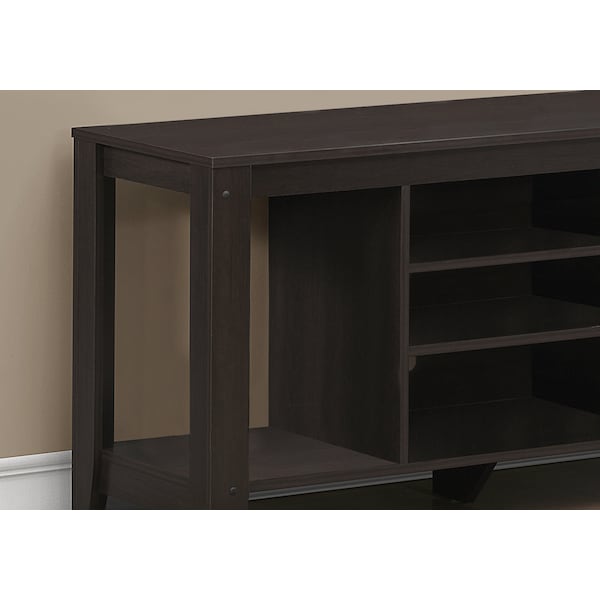 Monarch Specialties Tv Stand, 48 Inch, Console, Storage Shelves, Living Room, Bedroom, Laminate, Brown - I 3529