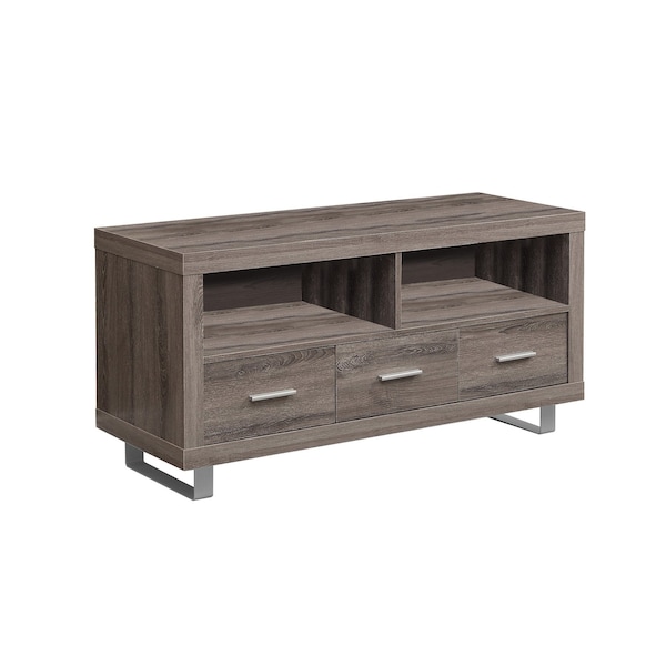 Monarch Specialties Tv Stand, 48 Inch, Console, Storage Cabinet, Living Room, Bedroom, Laminate, Brown - I 3250