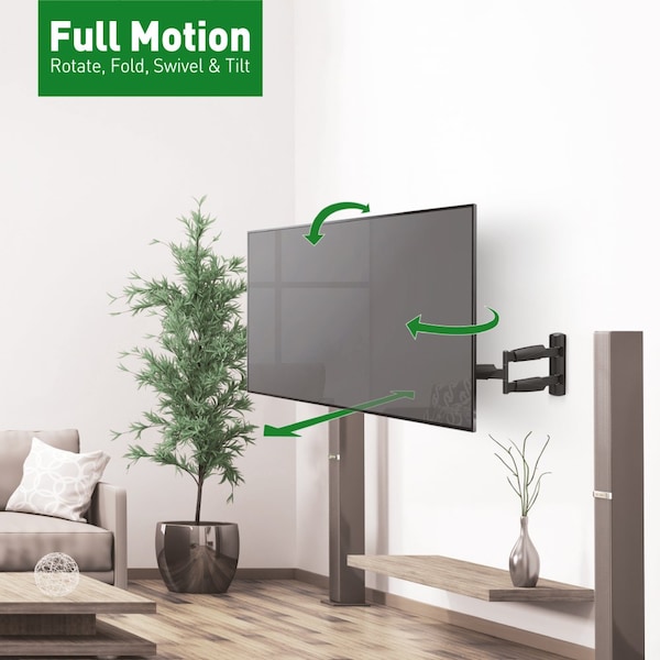 Barkan Barkan 13 - 65 inch Full Motion - 4 Movement Extra Long Flat / Curved TV Wall Mount 80 lbs Black - BM343XL