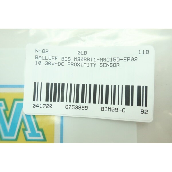 Sensor de proximidad Balluff BCS M30BBI1-NSC15D-EP02 10-30V-DC