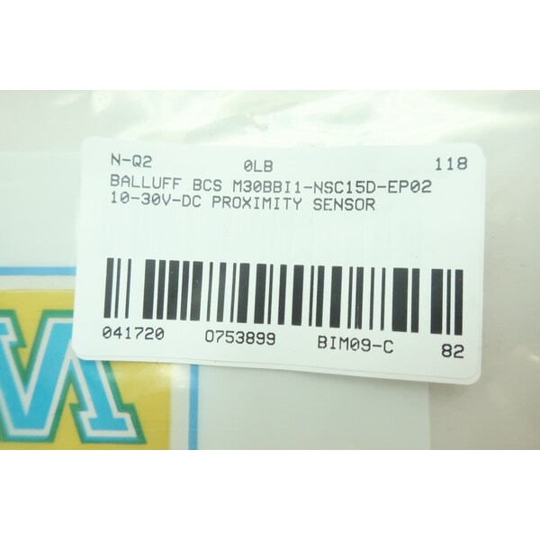 Sensor de proximidad Balluff BCS M30BBI1-NSC15D-EP02 10-30V-DC
