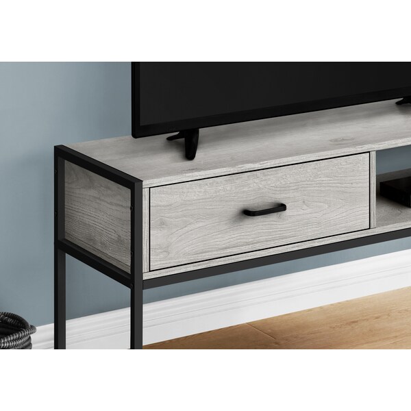 Monarch Specialties Tv Stand, 48 Inch, Console, Storage Drawer, Living Room, Bedroom, Laminate, Grey - I 2875