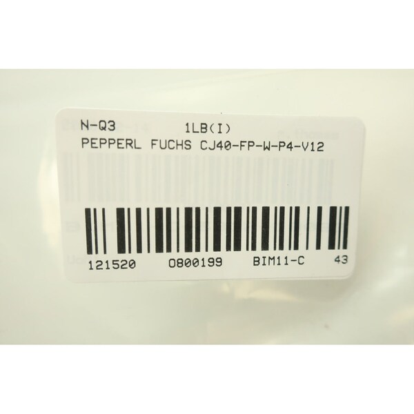 Sensor de proximidad inductivo Pepperl Fuchs CJ40-FP-W-P4-V12 de 20-253V CA - CJ40-FP-W-P4-V12