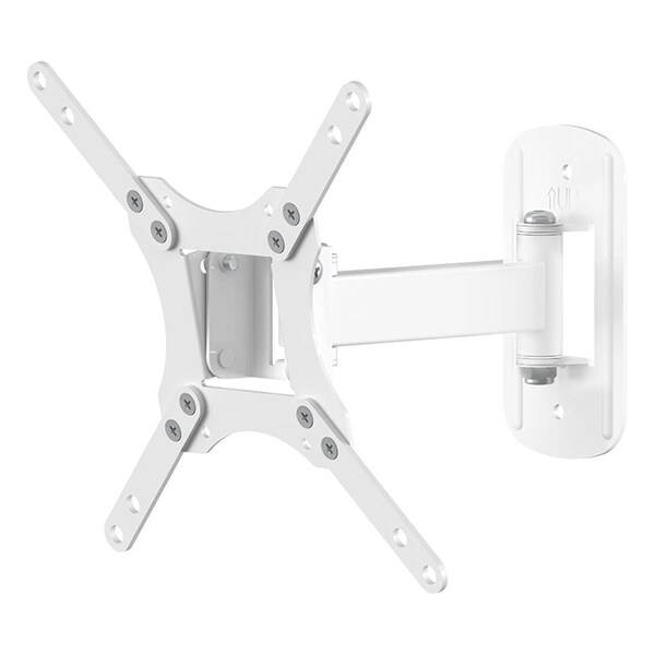 Maxpower 2.09 in. Single Head Extendable Tilt & Turn Monitor Wall Mount - White - MA2770709