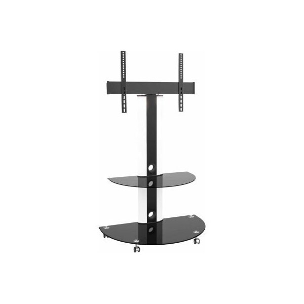 Homevision Technology TygerClaw Superior TV Cart with Glossy Glass Base and AV Shelf For 32in- 55in TVs - LCD84113BLK
