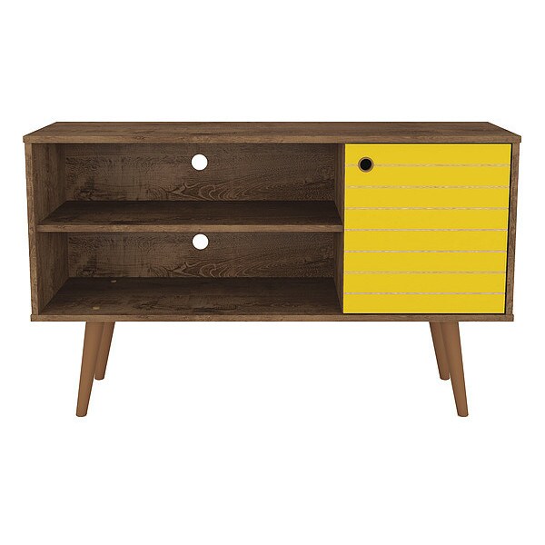 Manhattan Comfort TV Stand, Mid Century, 42.52", Yellow - 212BMC94