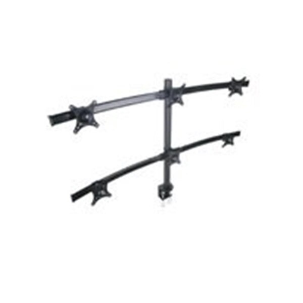 Xtrempro SIX Monitors Mount Screens Adjustable Tilt Swivel 360 Deg Rotation - 13 to 27 in. - Black - 41026