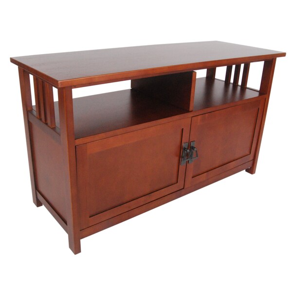 Alaterre Furniture Classic Mission Style TV Stand, Cherry, 42" W - AMIA1060