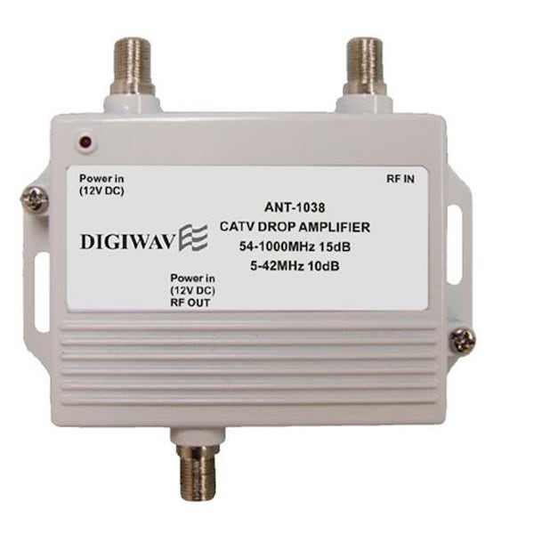 Homevision Technology Homevision Technology ANT1038 High Quality CATV Super Drop Amplifier with Power Adapter 5-1000MHZ - ANT1038