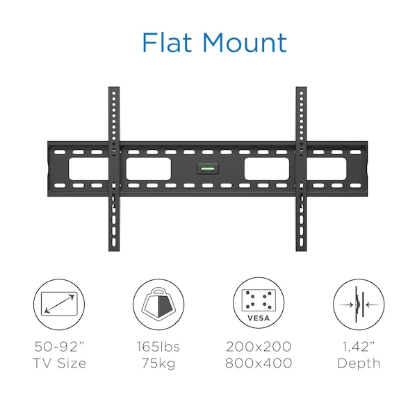 Promounts Flat TV Wall Mount for TVs 50 in. - 92 in. Up to 165 lbs - FF84