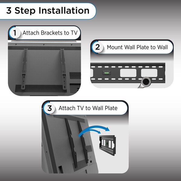 Promounts Flat TV Wall Mount for TVs 50 in. - 92 in. Up to 165 lbs - FF84
