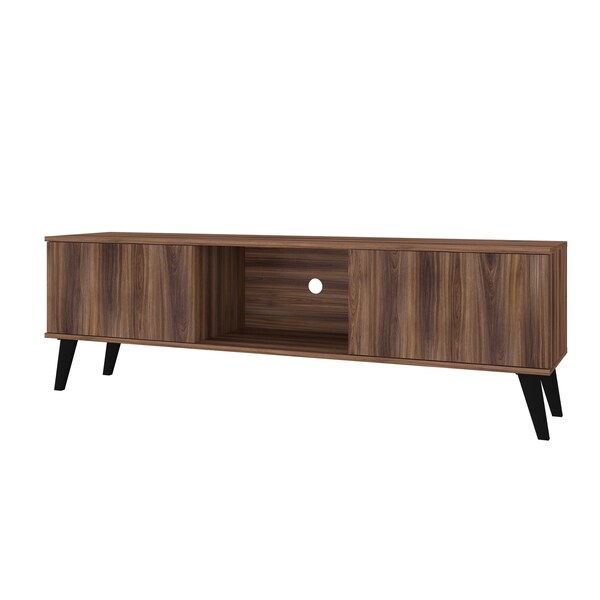 Manhattan Comfort Doyers 62.20 TV Stand, Nut Brown - 175AMC174