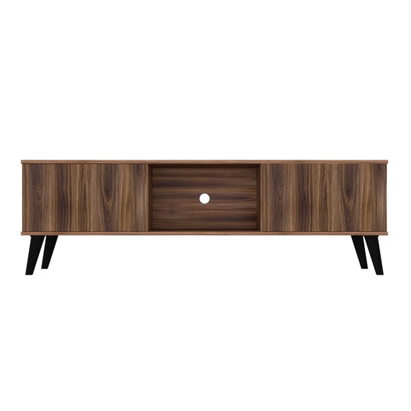 Manhattan Comfort Doyers 62.20 TV Stand, Nut Brown - 175AMC174