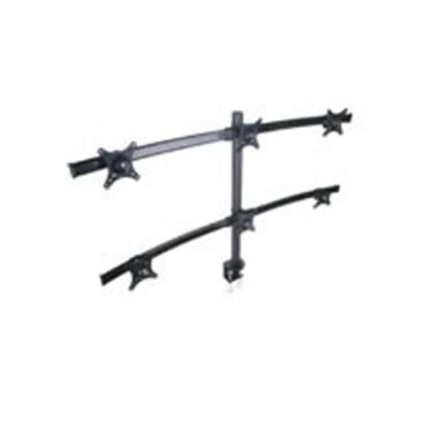 Abacus SIX Monitors Mount Screens Adjustable Tilt Swivel 360 Deg Rotation - 13 to 27 in. - Black - AB2582142