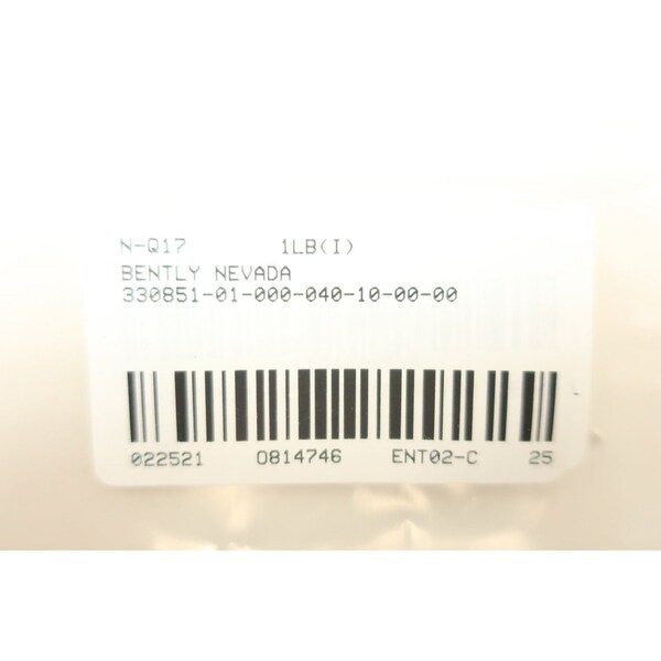 Bently Nevada 330851-01-000-040-10-00-00 Sensor de proximidad de 25mm 3300 XL - 330851-01-000-040-10-00-00