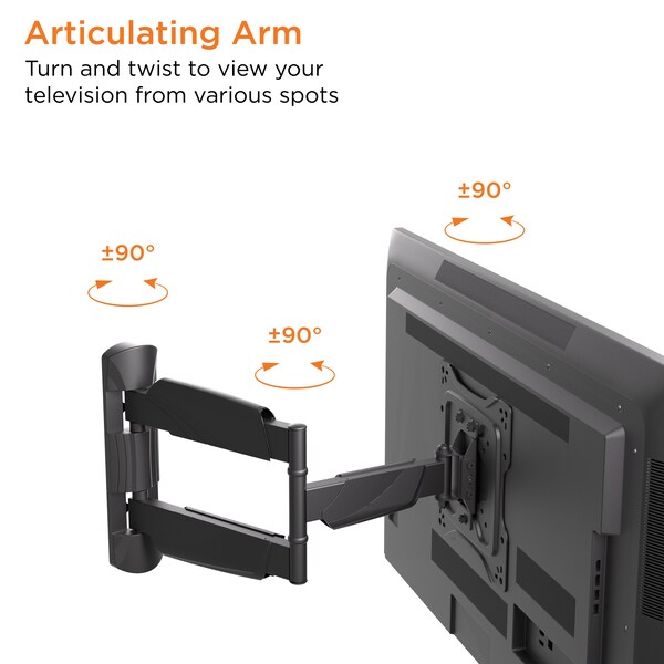 Promounts Full Motion TV Wall Mount for TVs 17 in. - 48 in. Up to 77 lbs - FSA22