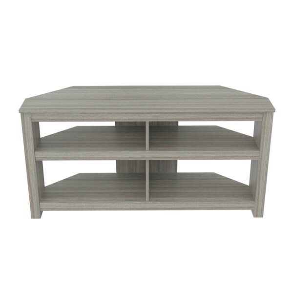 Inval Corner TV Stand 50 in. W Smoked Oak Fits TVs Up to 50 in. with Cable Management - MTV-17019