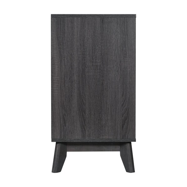 Flash Furniture Hatfield 60 Inch 4 Door Storage Buffet Sideboard, TV Stand for up to 64 TV's, Black Wash - EM-0372-BK-GG