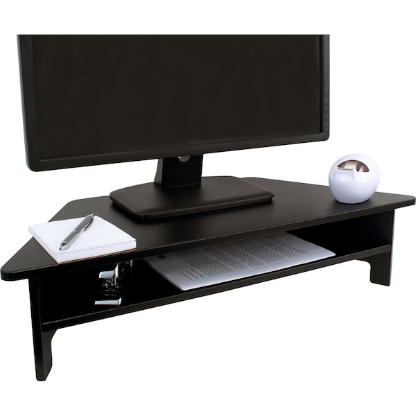 Victor Technology Victor High Rise Monitor Stand - 7.50" Height x 27" Width x 11.50" Depth - Wood, Laminate - Black - DC050