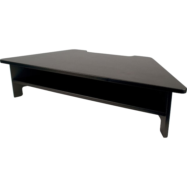 Victor Technology Victor High Rise Monitor Stand - 7.50" Height x 27" Width x 11.50" Depth - Wood, Laminate - Black - DC050