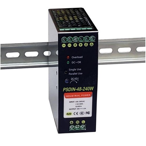 Kilowatt 48V 240 watt AC-DC DIN Rail Mount Industrial Power Supply - KI3762105