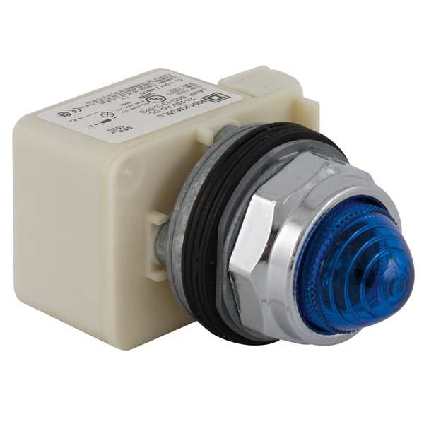 Indicador luminoso piloto Schneider Electric, LED, 24V, 30mm, Cromado, BL - 9001KP35LLL9