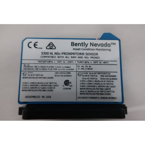 Bently Nevada 330980-50-05 Sensor de proximidad 3300 XL NSV Pro - 330980-50-05