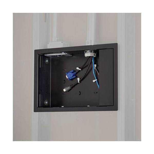 Chief Chief Proximity In-Wall Storage Box with Flange - For Flat Panel Displays - Black - Black - PAC525F