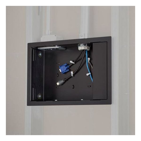 Chief Chief Proximity In-Wall Storage Box with Flange - For Flat Panel Displays - Black - Black - PAC525F