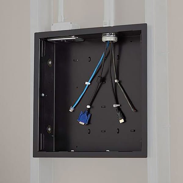 Chief Chief Large In-Wall Storage Box with Flange - For Flat Panel Displays - Black - 1-gang - Black - PAC526F