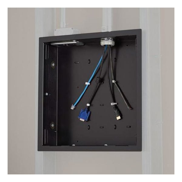 Chief Chief Large In-Wall Storage Box with Flange - For Flat Panel Displays - Black - 1-gang - Black - PAC526F