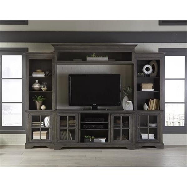 Progressive Furniture Progressive Furniture E727-20-22-66-90 Dillworth Storm Entertainment Center with TV Stand - E727-20/22/66/90