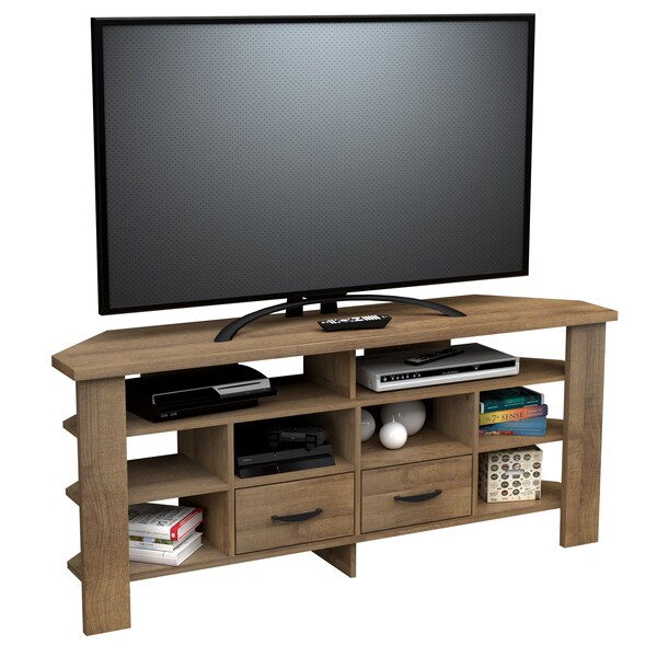 Inval Corner TV Stand 59.1 in. W Amaretto Fits TVs up to 60 in. - MTV-21519
