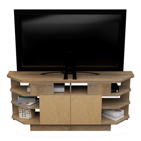 Inval Corner TV Stand 59.1 in. W Amaretto Fits TVs up to 60 in. - MTV-21519