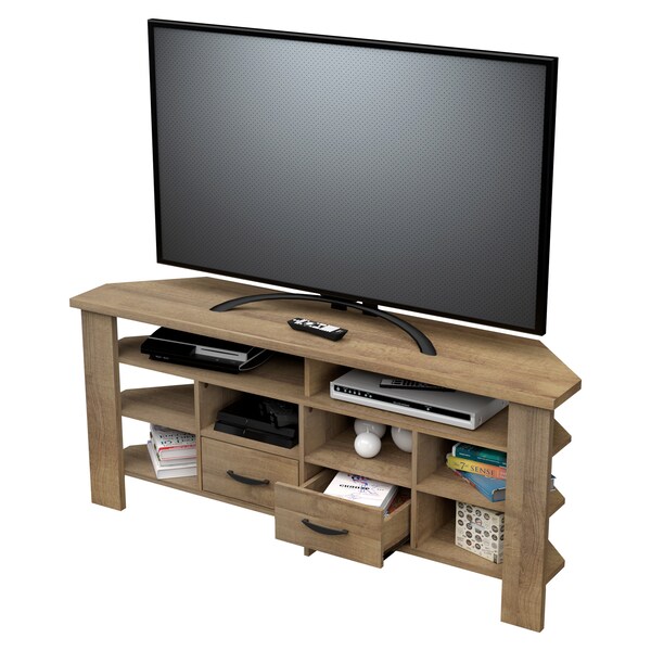 Inval Corner TV Stand 59.1 in. W Amaretto Fits TVs up to 60 in. - MTV-21519