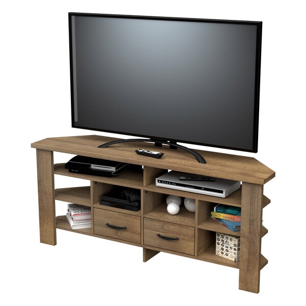 Inval Corner TV Stand 59.1 in. W Amaretto Fits TVs up to 60 in. - MTV-21519