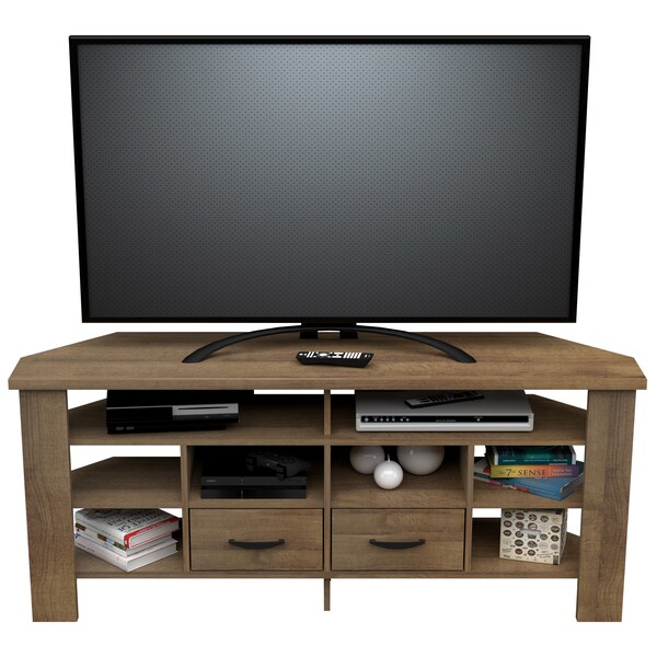 Inval Corner TV Stand 59.1 in. W Amaretto Fits TVs up to 60 in. - MTV-21519